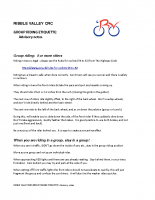 RIBBLE VALLEY CRC – GROUP RIDING ETIQUETTE (Advisory-notes)